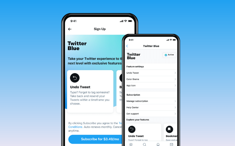 Features of Twitter Blue