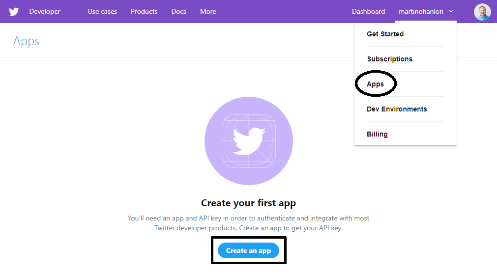 Create a Twitter App