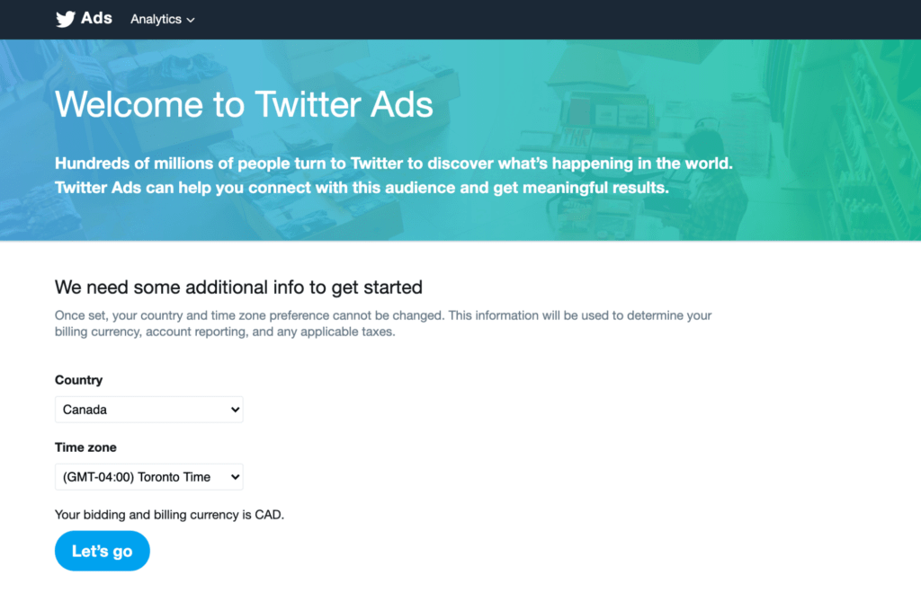 Set Up Your Twitter Ads Account