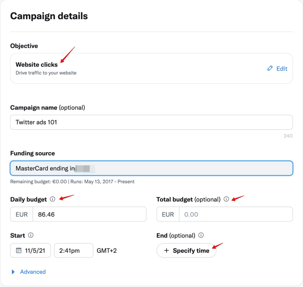 Setting Daily Twitter Ad Budgets