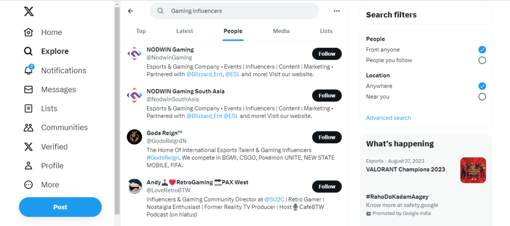 Gaming Influencers