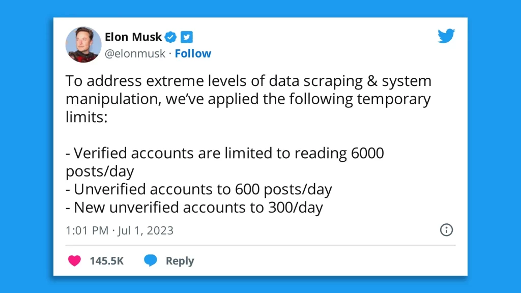 Limit Data Collection by Twitter