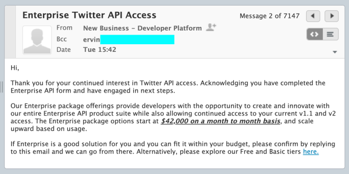 Twitter Enterprise API