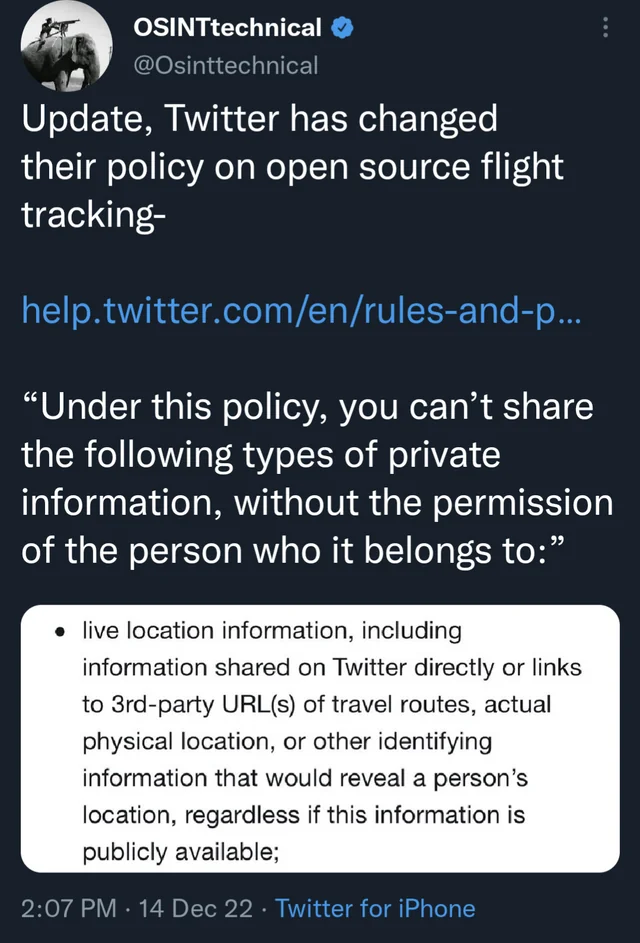 Twitter's Location Tracking Policy