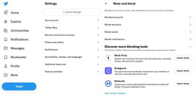Using Third-Party Twitter Privacy Tools