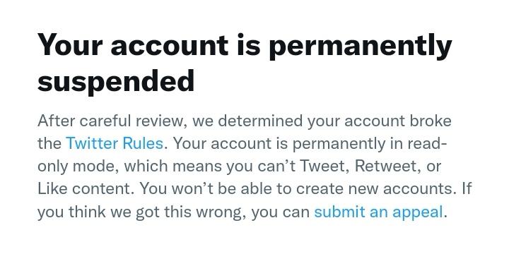 Account Suspension