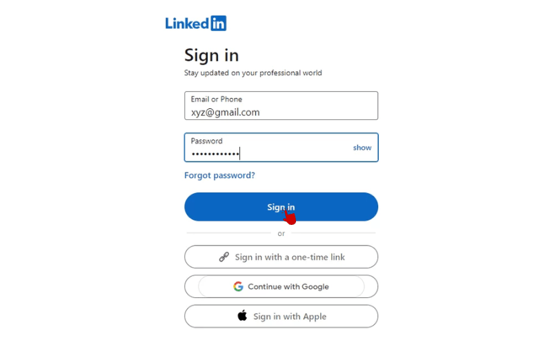LinkedIn Sign in