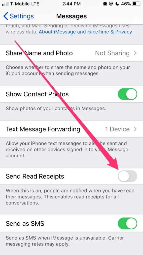 Disabling LinkedIn Read Receipts on ios