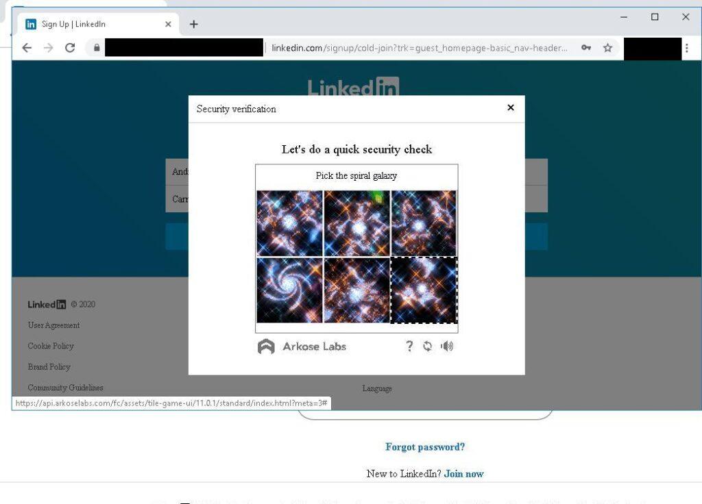 I Keep Getting a Captcha When Logging In on Linkedin