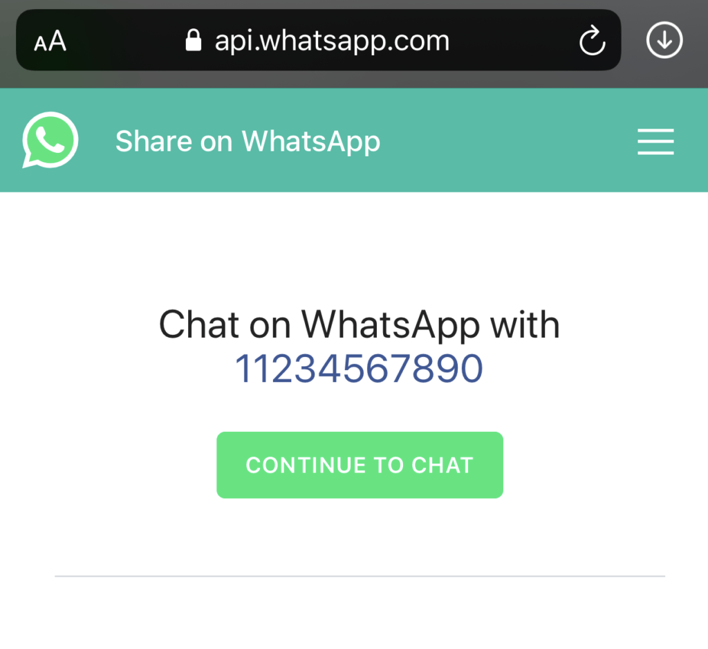 Use WhatsApp Click to Chat Links