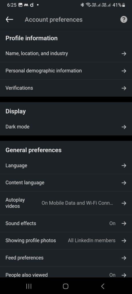 Activating Dark Mode on Android