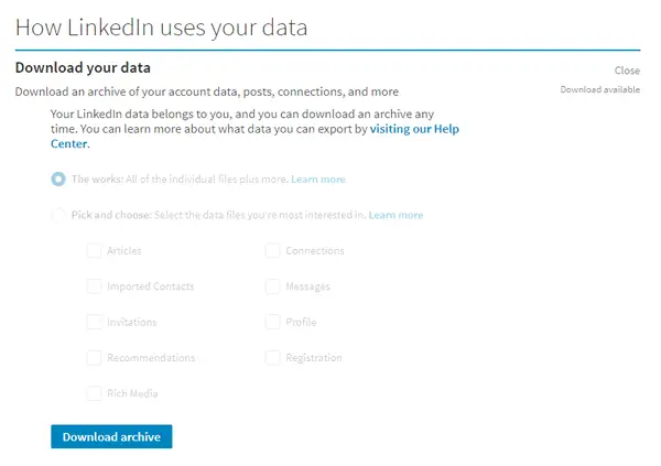 How to Download Your LinkedIn Data