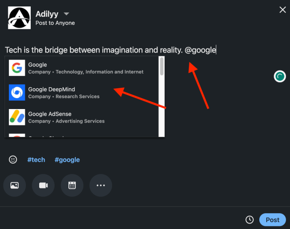 How to Tag a Company in Your LinkedIn Post