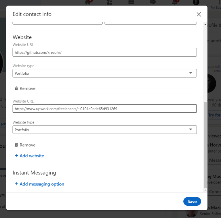 How to Add Website Link to LinkedIn Contact Info Section