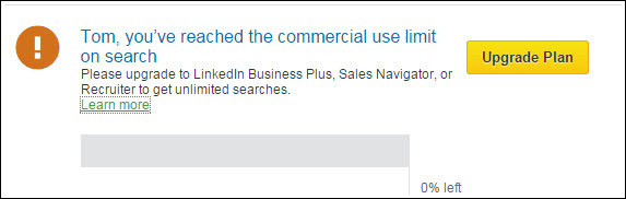 LinkedIn Unable to Connect