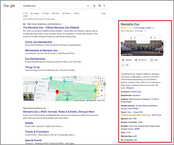 Types of Business Summaries on Google Maps