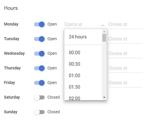 Managing Holiday Hours